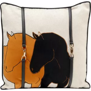Prydnadskudde Horse Date orange, 45 x 45 cm