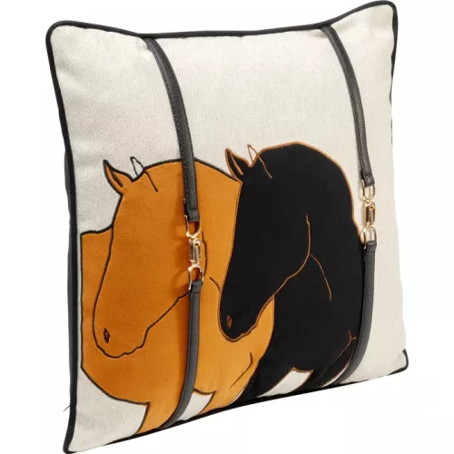 Prydnadskudde Horse Date orange, 45 x 45 cm