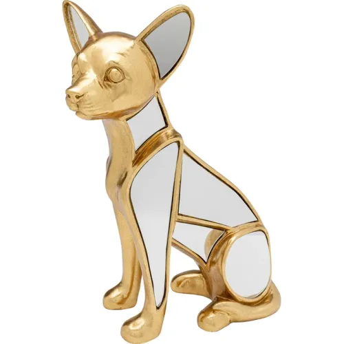 Dekorationsfigur Chihuahua Mirror 33 cm, guld