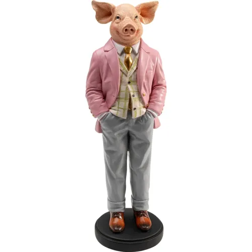 Dekorationsfigur Gentleman Pig 44 cm, flerfärgad