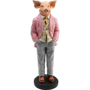 Dekorationsfigur Gentleman Pig 44 cm, flerfärgad
