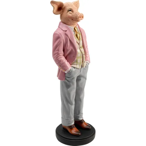 Dekorationsfigur Gentleman Pig 44 cm, flerfärgad