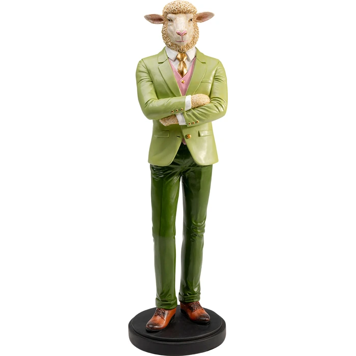 Dekorationsfigur Gentleman Sheep 51 cm, grön