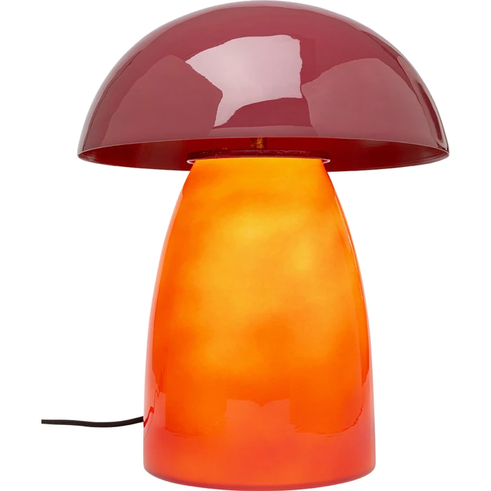 Bordslampa Fungo hallonröd, 37 cm