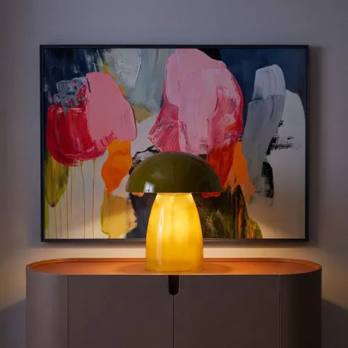 Bordslampa Fungo grön, 37 cm