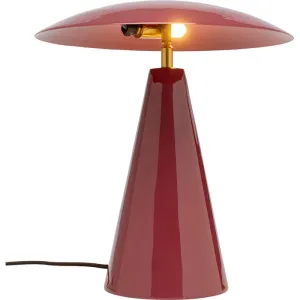 Bordslampa Fungo Flat hallonröd, 33 cm