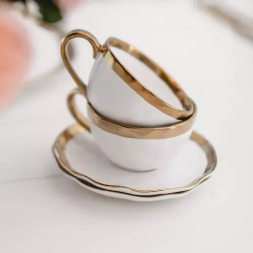 Kaffekopp med fat Bella - 2 delar