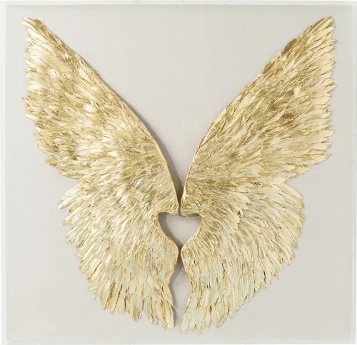 Tavla Vingar - Vit 120x120cm