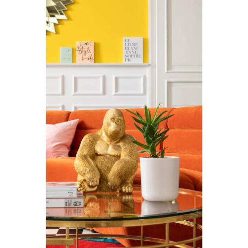 Skulptur Guld Gorilla, 38,5cm