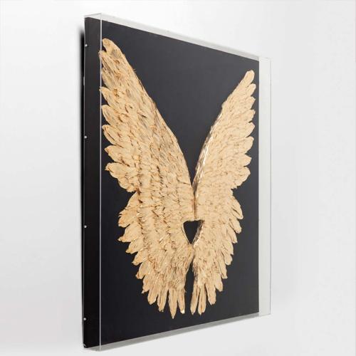 Tavla Vingar - Svart, 120x120cm