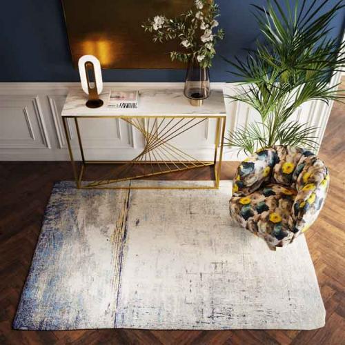 Matta Abstrakt Mörkblå, 240x170 cm