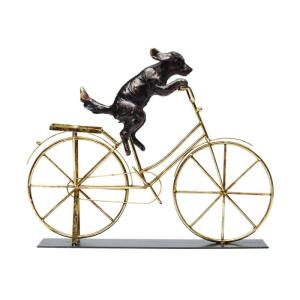 Skulptur Cyklande hund