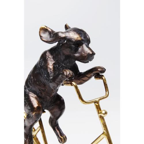 Skulptur Cyklande hund