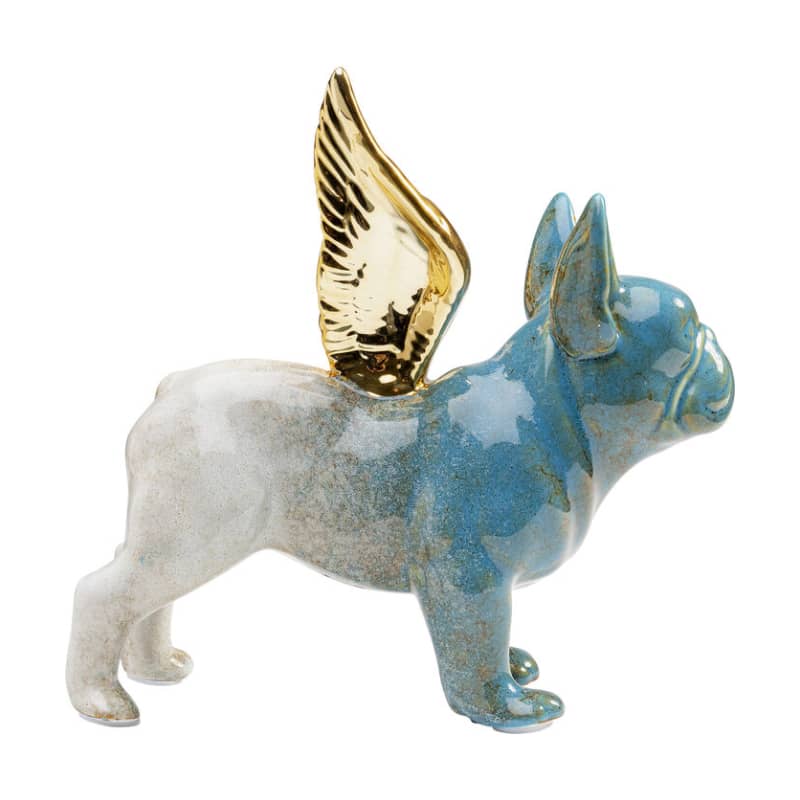 Dekorfigur Angel Dog - Blå