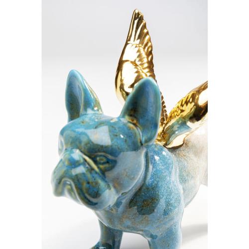 Dekorfigur Angel Dog - Blå