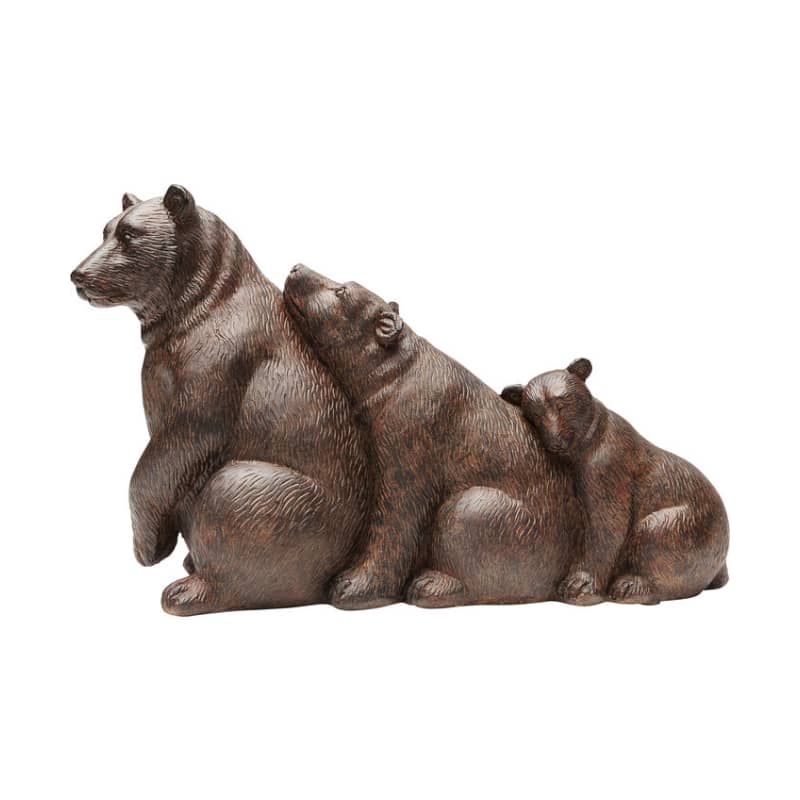 Skulptur Björnar Familj Relax