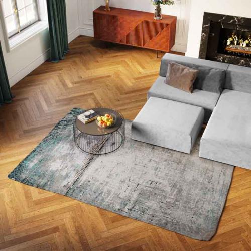 Matta Abstrakt Ljusblå 200x300 cm