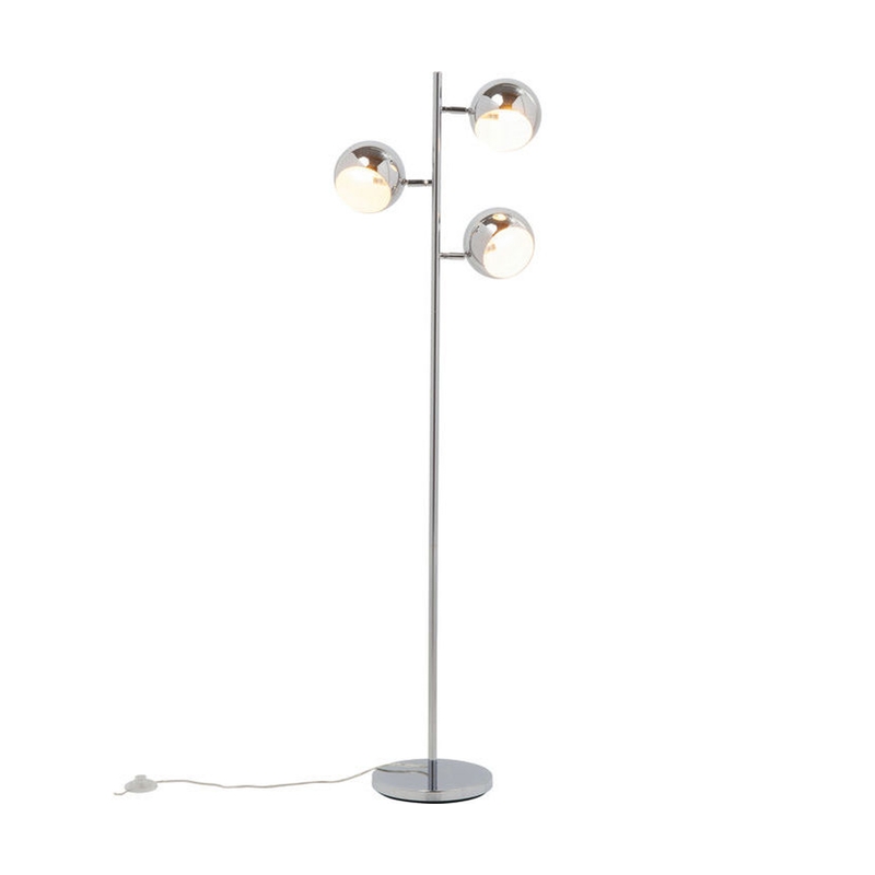 Snygg kromad golvlampa i 70-tals design