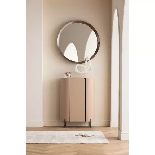 Spegel Arezzo Rund titanbrun Ø100 cm