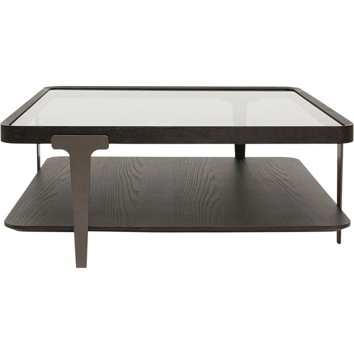 Soffbord Ask/Glas – 100x100 cm