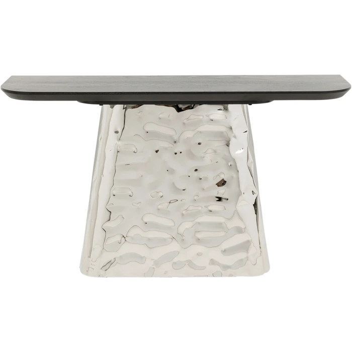 Konsolbord Caldera svart och silver, 138 cm