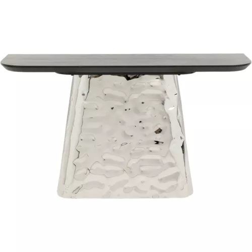 Konsolbord Caldera svart och silver, 138 cm