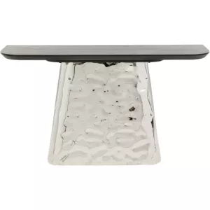 Konsolbord Caldera svart och silver, 138 cm