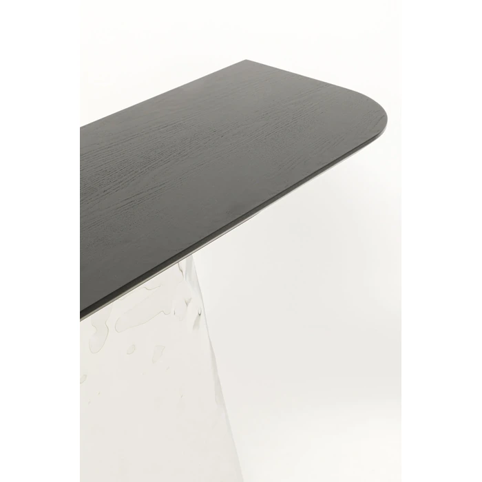 Konsolbord Caldera svart och silver, 138 cm, Svart/Silver, mått 76 x 138 x 38 cm, med fokus på material och ytstruktur