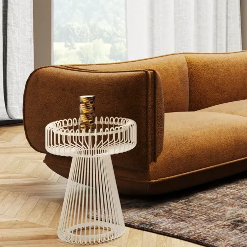 Sidobord Lisboa – Greige, Ø38 cm