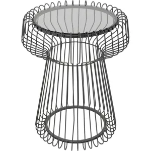 Sidobord Lisboa – Svart, Ø38 cm