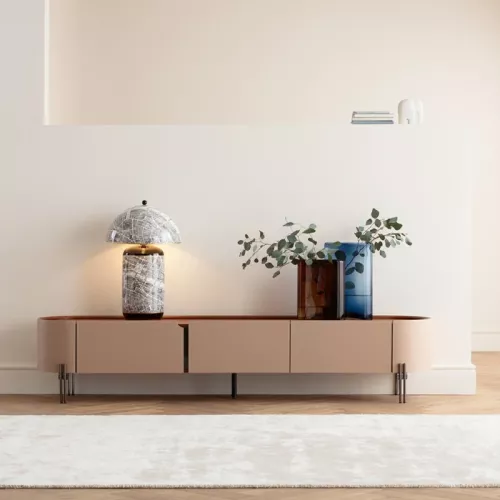 Lowboard Tango Beige/Orange 200x41 cm