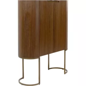 Barskåp valnöt/glas 115×142 cm
