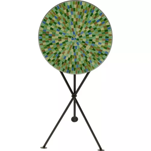 Sidobord Clack Mosaic grön/blå Ø35 cm