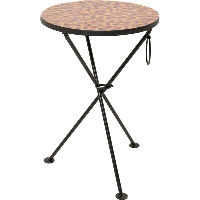 Sidobord Clack Mosaic röd Ø35 cm