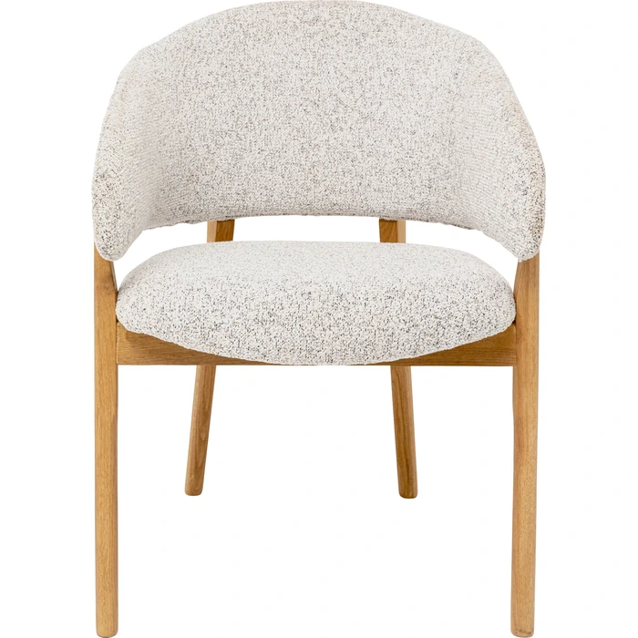 Stol August med armstöd beige