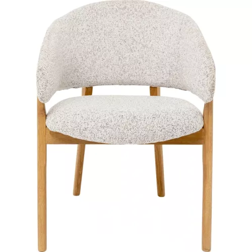Stol August med armstöd beige