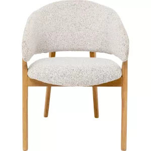 Stol August med armstöd beige