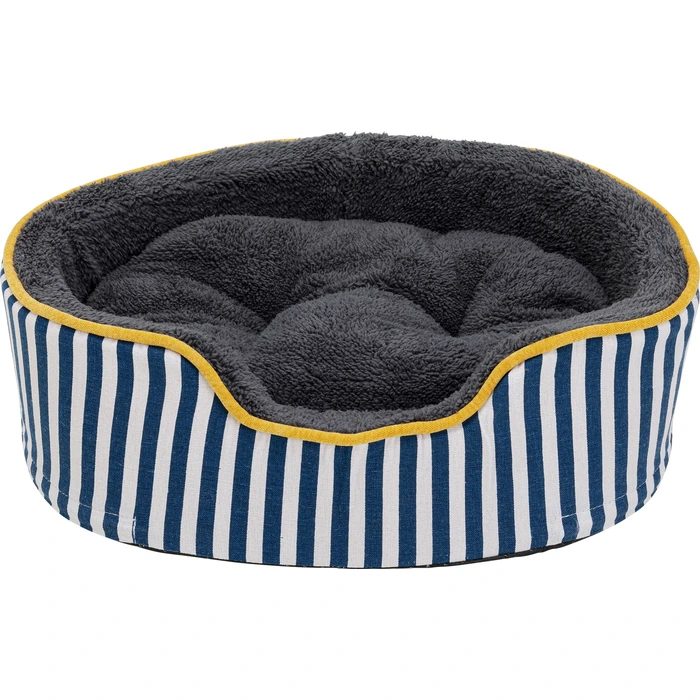 Hund- och kattbädd Molly blå-vit