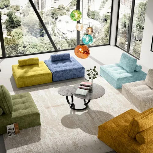 Soffmodul blå turkos