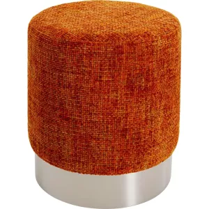 Sittpuff Berry Hög - Silver/Orange Ø39cm