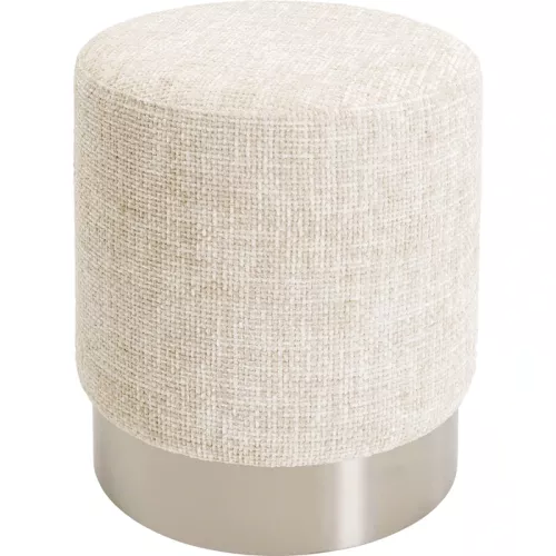 Sittpuff Lounge – Silver/Beige Ø39 cm