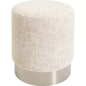 Sittpuff Lounge – Silver/Beige Ø39 cm