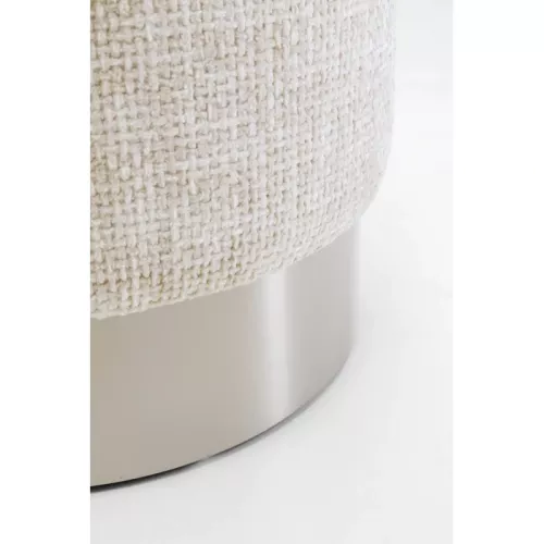 Sittpuff Lounge – Silver/Beige Ø39 cm