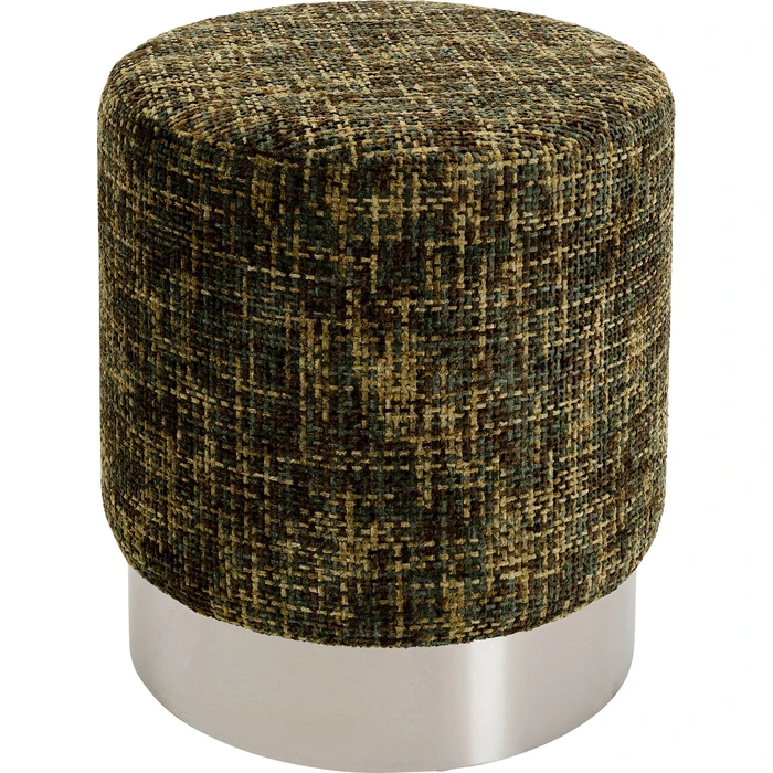 Sittpuff Berry Hög - Silver/Grön Ø39cm