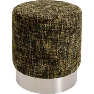 Sittpuff Berry Hög - Silver/Grön Ø39cm