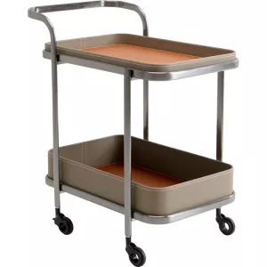 Barvagn Lounge – Beige/Silver, 66x40x57 cm