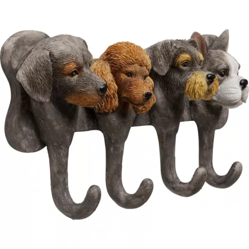 Väggkrok Hundfamilj – 31 cm