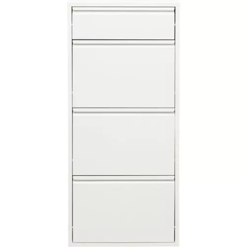 Skoskåp Slim 3+1 – Vit, 119x50cm