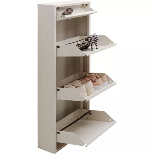 Skoskåp Cream 3+1 lådor