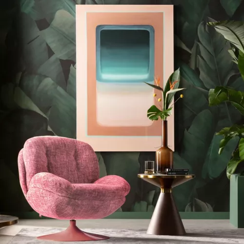 Fåtölj Cosy Pink Snurrbar